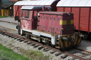 Diesellok im Eisenbahnmuseum Saubernitz (Zubrnice)