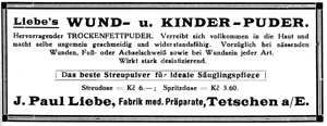 Zeitungsanzeige für Liebe's Medizin aus dem Jahr 1925